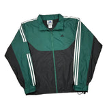 Adidas Striped Track Jacket - Large Black Polyester