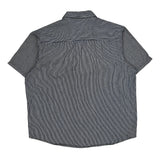 Dickies Striped Short Sleeve Shirt - 2XL Gray Cotton