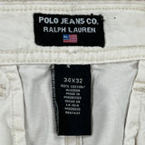 Polo By Ralph Lauren Cargo Trousers - 34W 30L Beige Cotton