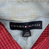 Tommy Hilfiger Checked Shirt - Large Red Cotton