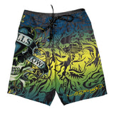 Skull Design Ed Hardy Graphic Shorts - 31″ Waist Multicoloured Polyester