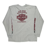 San Jose Harley Davidson Long Sleeve T-Shirt - XL White Cotton