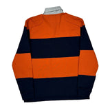 Ralph Lauren Striped Rugby Shirt - Medium Navy Cotton