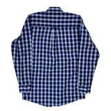 Wrangler Tall Shirt - Large Blue Cotton Blend