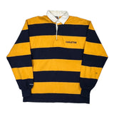 Barbarian Striped Rugby Shirt - XL Yellow Cotton