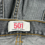 Levis 501 Jeans - 34W 32L Gray Cotton