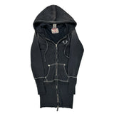 True Religion Contrast Stitch Sweatshirt Dress - Small Black Cotton