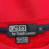 Vintage Polo By Ralph Lauren Sweatshirt - Small Red Cotton Blend