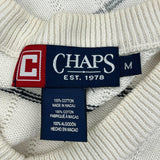 Chaps Ralph Lauren Striped Sweater - Medium Blue Cotton