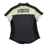 Harley Davidson Short Sleeve Shirt - XL White Cotton Blend