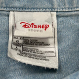 Age 10-12 Disney Cartoon Denim Jacket - Large Light Wash Cotton