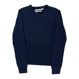 Tommy Hilfiger Cable Knit Sweater - Medium Navy Cotton