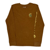 Carhartt Graphic Long Sleeve T-Shirt - Large Brown Cotton