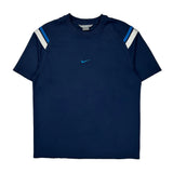 Nike T-Shirt - Large Blue Polyester
