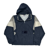 Fila Windbreaker - XL Navy Nylon
