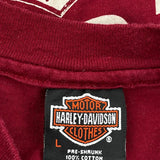 Stuart Florida Harley Davidson Graphic T-Shirt - Large Red Cotton