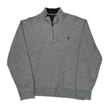 Polo By Ralph Lauren 1/4 Zip - Large Gray Cotton