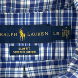 Ralph Lauren Checked Shirt - Large Blue Cotton
