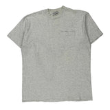 Basics Single Stitch T-Shirt - XL Gray Cotton Blend