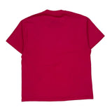 Hanes Single Stitch T-Shirt - XL Red Cotton Blend