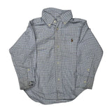Age 1.5 Ralph Lauren Checked Shirt - 2XS Blue Cotton