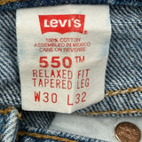 Levis 550 Jeans - 28W 32L Blue Cotton