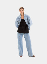 CECILE BLACK STRAPLESS TOP