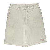 Dickies Shorts - 38W 11L White Polyester Blend
