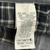 Carhartt Double Knee Carpenter Trousers - 34W 34L Grey Cotton