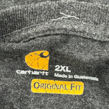 Carhartt Long Sleeve T-Shirt - 2XL Grey Cotton