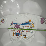 Unbranded Cartoon Sweatshirt - XL White Cotton Blend