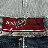 Bad Mad Hip Hop Carpenter Trousers - 26W UK 6 Grey Cotton