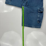 Wrangler Cargo Denim Shorts - 38W 10L Blue Cotton