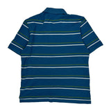 Lacoste Striped Polo Shirt - Large Green Cotton