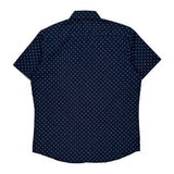 Lee Short Sleeve Shirt - Large Navy Cotton