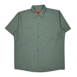 Red Kap Short Sleeve Shirt - XL Green Polyester Blend