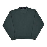 Made In USA Russell Athletic Collared Zip Up - Large Green Cotton