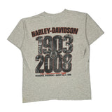 105Th Anniversary Harley Davidson Graphic T-Shirt - Large Gray Cotton
