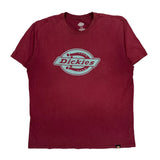 Dickies T-Shirt - Large Red Cotton