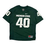 Age 8 Nike Michigan State Football Jersey - Small Green Polyester