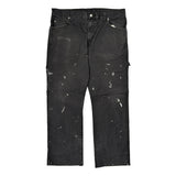 Dickies Carpenter Trousers - 35W 30L Black Cotton