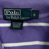 Polo By Ralph Lauren Striped Polo Shirt - Small Purple Cotton