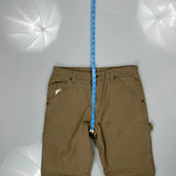 Wrangler Carpenter Trousers - 34W 32L Khaki Cotton