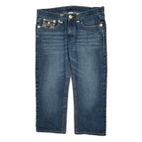 True Religion Contrast Stitch Jeans - 38W 26L Blue Cotton