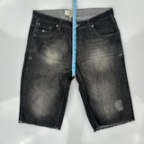 Free Planet Denim Shorts - 34W 11L Black Cotton Blend