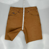 Big Smith Carpenter Shorts - 34W 10L Brown Cotton