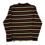 Guess Striped Long Sleeve T-Shirt - Medium Black Cotton
