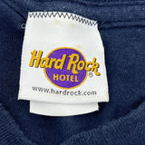 Hard Rock Cafe Graphic T-Shirt - Large Navy Cotton