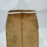 Carhartt Double Knee Carpenter Trousers - 32W 30L Brown Cotton