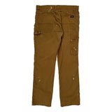 Dickies Carpenter Trousers - 32W 30L Brown Cotton